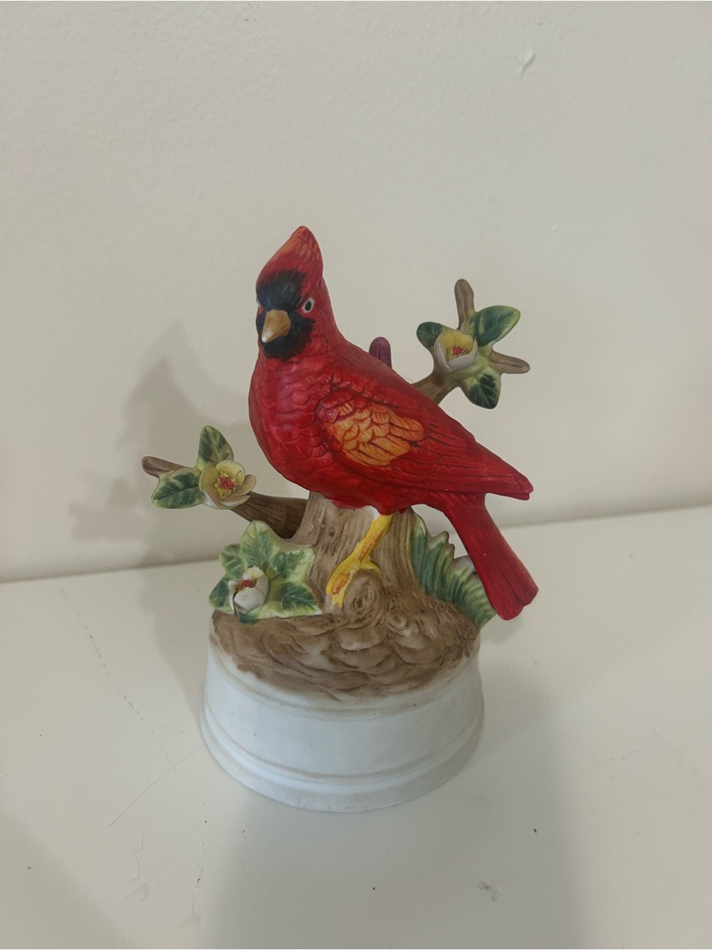 Vintage Milano Porcelain Music Box Bird Sculptures Eda Mann "The Way We Were"